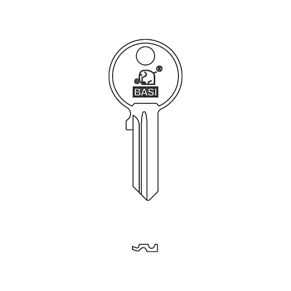BASI Schlüsselrohling für Vorhangschloss No. 610W